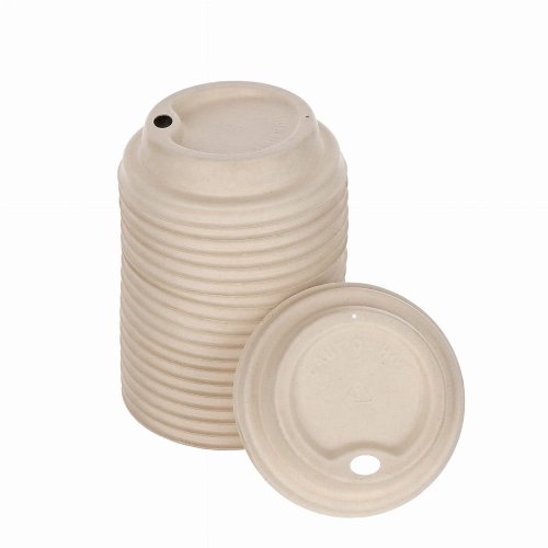 Pokrywki z trzciny cukrowej do kubków 360-500 ml 50 szt.