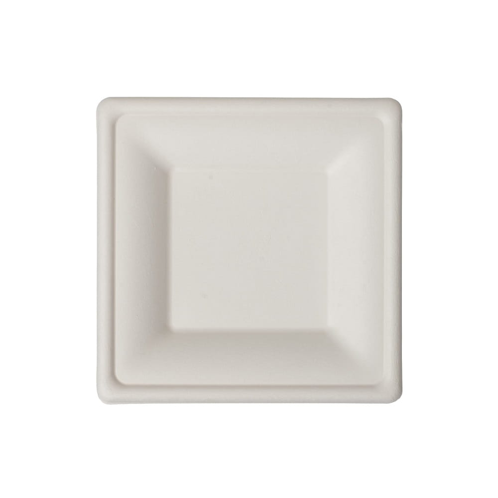 Kwadratowe talerze z trzciny cukrowej 20x20 cm – do dań głównych