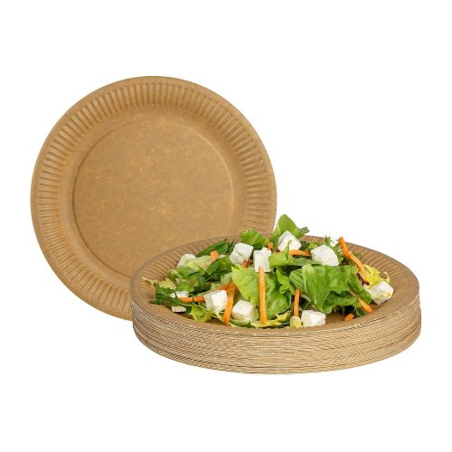 Talerze papierowe kraft śr. 23 cm 50 szt.