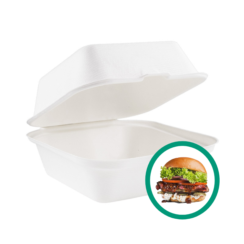 Opakowania na burgery z trzciny cukrowej - omineco.pl