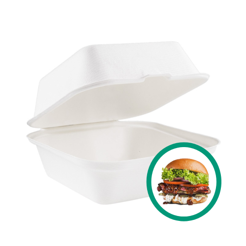 Pudełka z trzciny cukrowej na burgery duże 50 szt. 