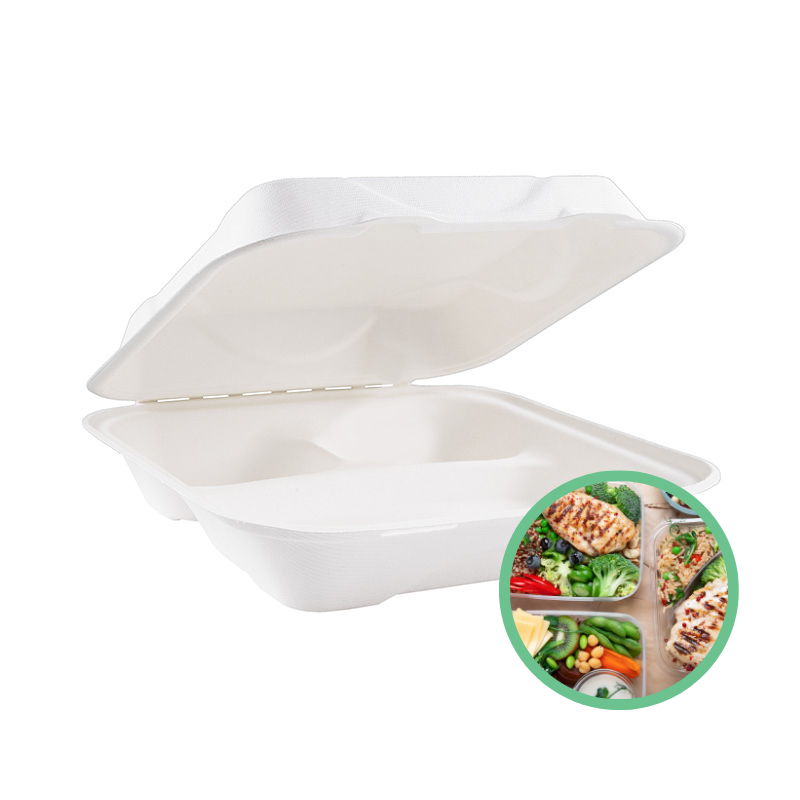 Trzykomorowe opakowania z trzciny cukrowej XL 100 szt. - Omineco.pl