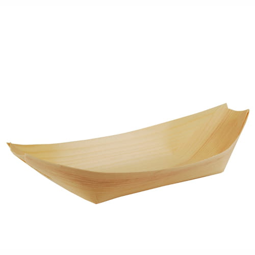 Fingerfood miseczki drewniane Łódka 25 cm 50 szt.