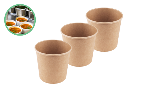 Pojemniki papierowe na zupę 770 ml 25 szt.