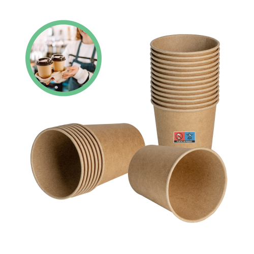 Kubki papierowe Kraft 300 ml 50 szt. 