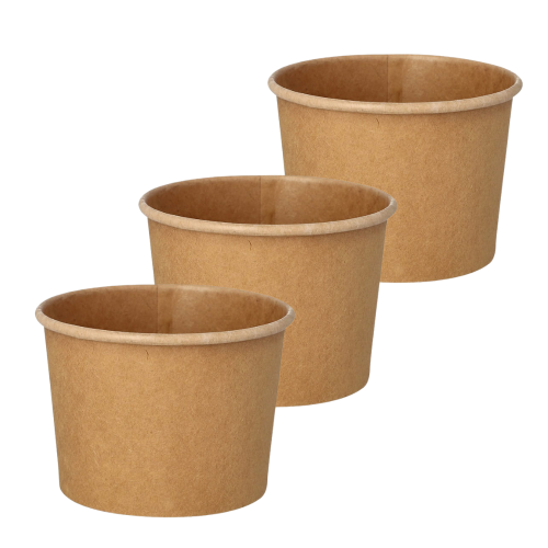 Pojemniki papierowe BIO na zupę 230 ml 25 szt.