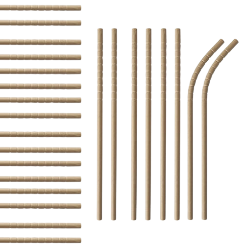 Elastyczne słomki papierowe 6 mm kraft 100 szt.