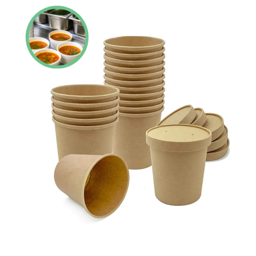 Pojemniki na zupę z pokrywką 470 ml 25 szt.