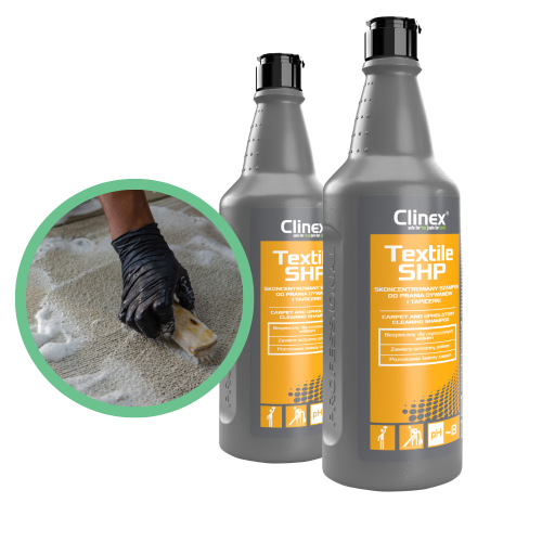 Profesjonalny szampon do dywanów, wykładzin i tapicerek CLINEX Textile SHP 1 L