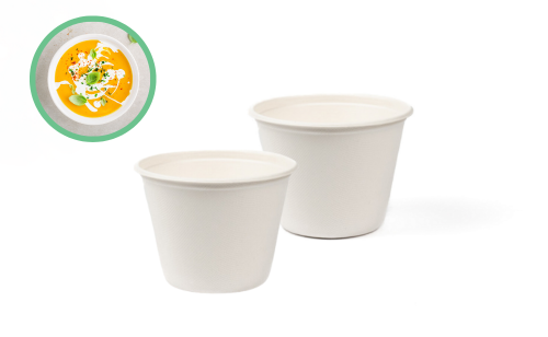 Pojemnik wysoki na zupę z trzciny cukrowej 350-400 ml 50 szt.