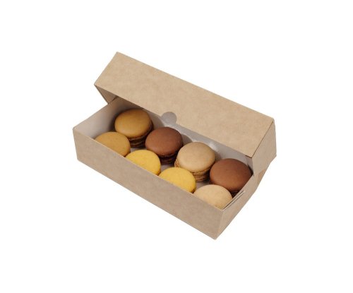 Papierowe opakowania cukiernicze "z okienkiem" małe 25 szt.