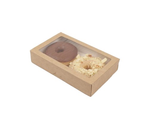 Papierowe opakowania cukiernicze "z okienkiem" średnie 25 szt.