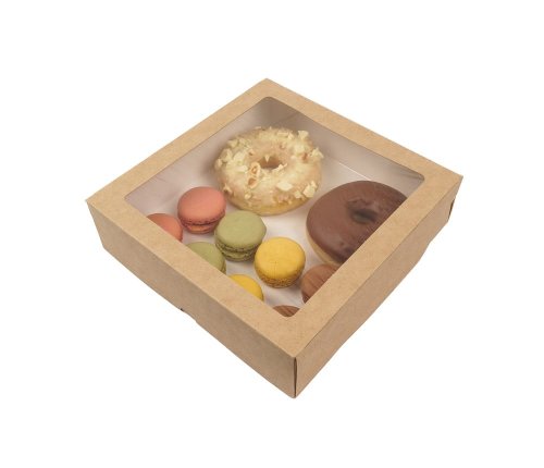 Papierowe opakowania cukiernicze "z okienkiem" XL 25 szt.