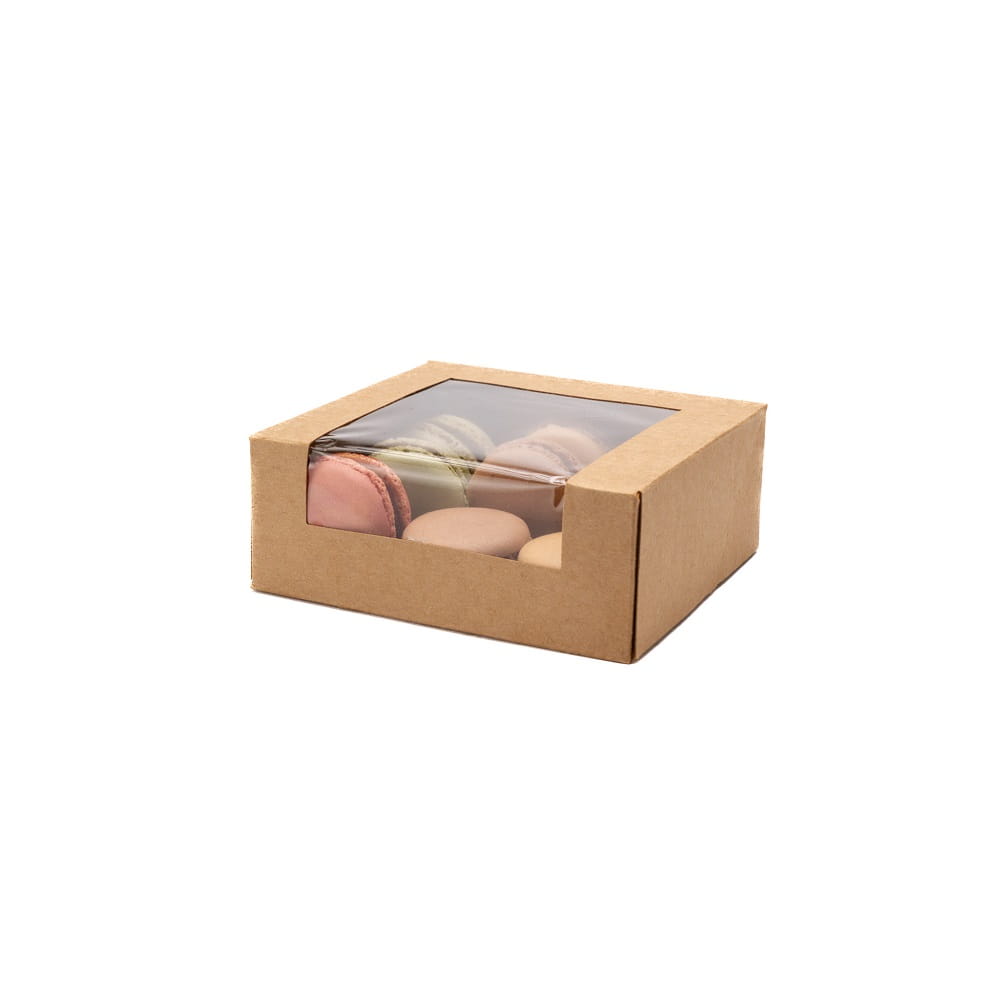 Papierowe opakowania cukiernicze "z okienkiem" 12x10 cm - Omineco.pl