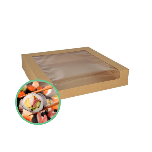 Opakowania do sushi z okienkiem 30x30x5,5 cm 25 szt.