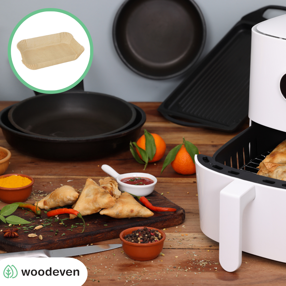 Papier do pieczenia w airfryer 22x14x4,5 cm 100 szt. - Omineco.pl