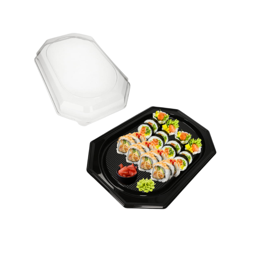 Tace do sushi z pokrywkami R-Pet małe 10 szt.