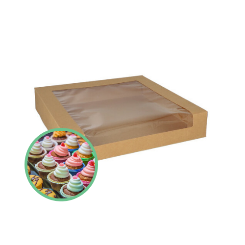 Opakowania cukiernicze z okienkiem 30x30x5,5 cm 25 szt. 