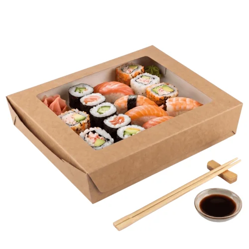 Papierowe opakowania do sushi średnie 50 szt.