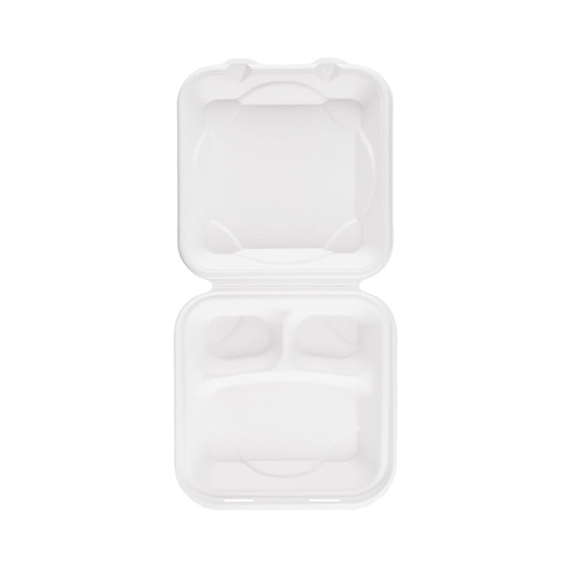 Trzykomorowe opakowania z trzciny cukrowej XL 100 szt. - Omineco.pl