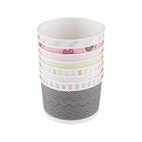 Mix misek papierowych na lody z nadrukiem 245 ml 25 szt.
